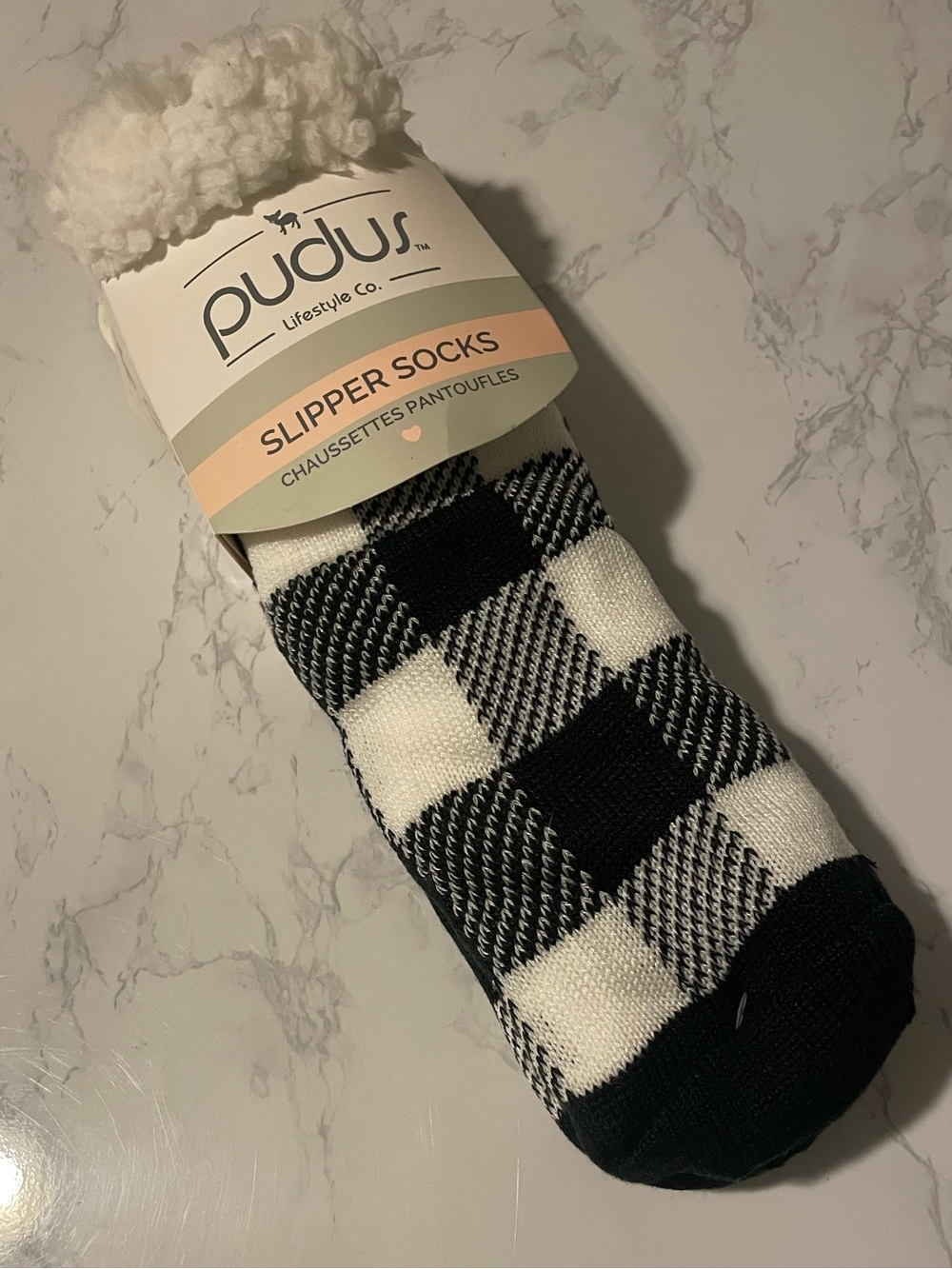 Black and White Slipper Socks - new in package!